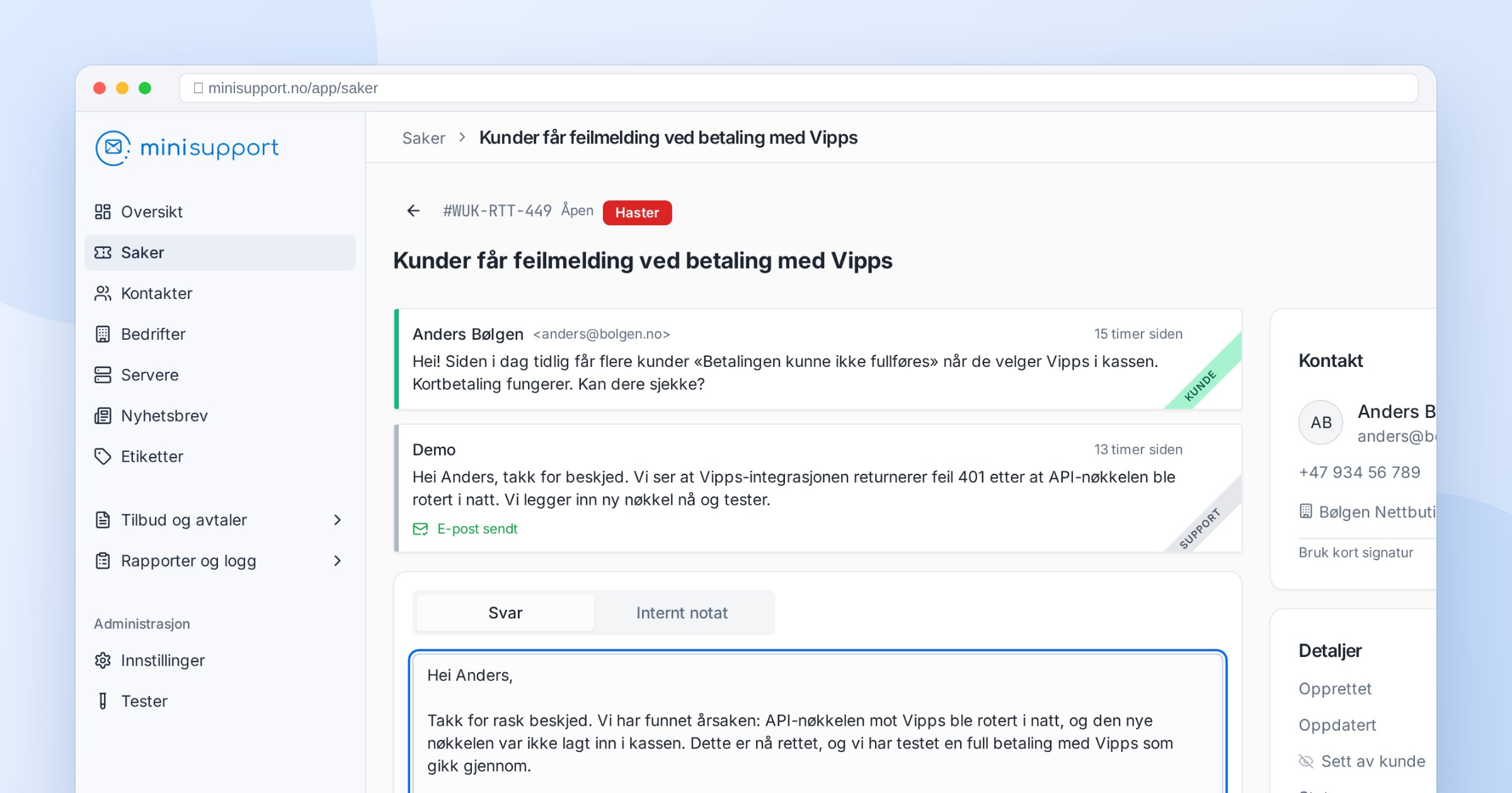 Alt du trenger for effektiv kundesupport